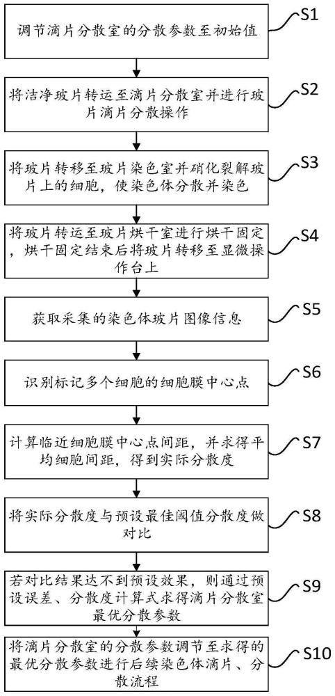 一种染色体滴片分散控制方法、装置、电子设备及介质与流程