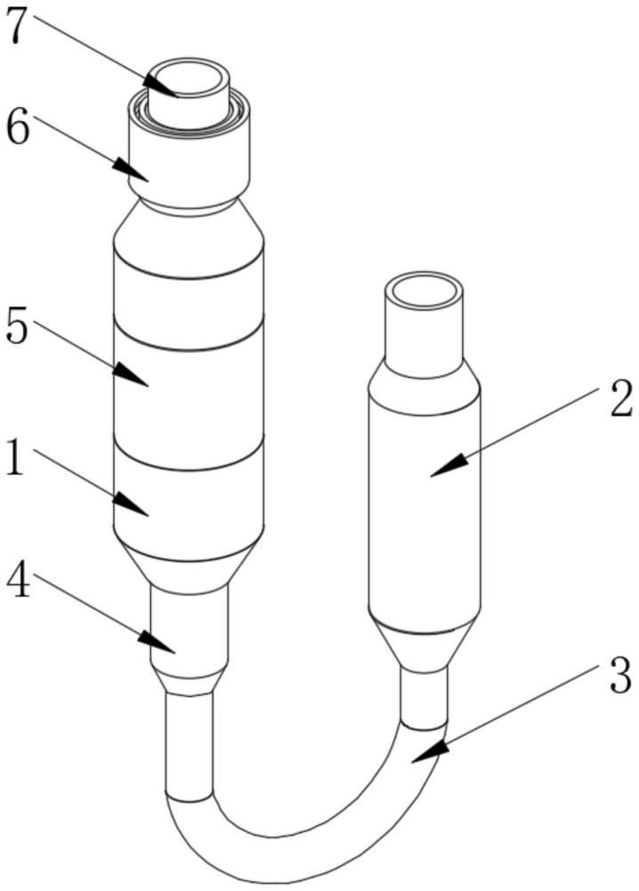 一种一体焊接的双筒体的空调不锈钢消音器的制作方法