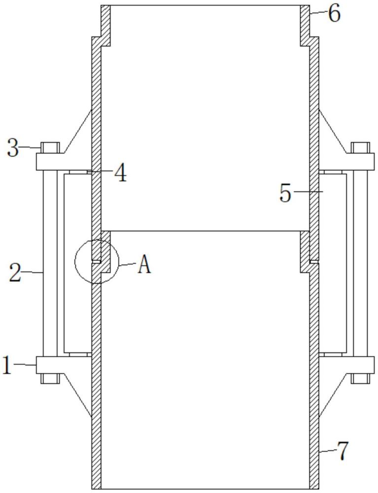 一种玻璃钢排气筒连接结构的制作方法