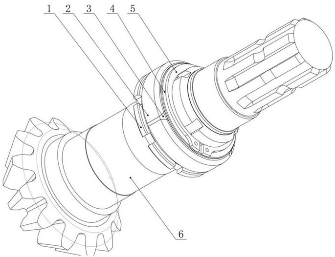 一种秸秆还田机圆锥齿轮轴锁紧装置的制作方法