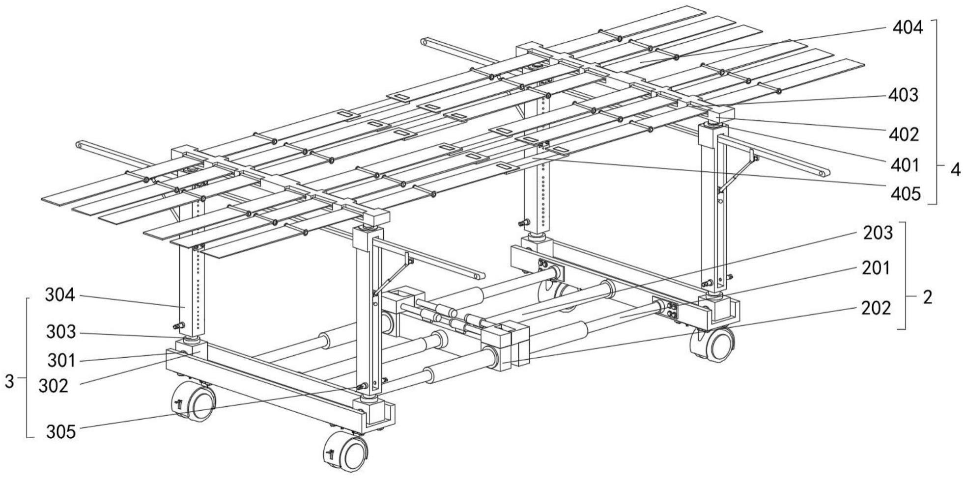 一种服装检测设备支架折叠结构的制作方法