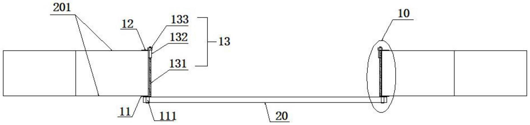 钢管束门窗施工围护用连接结构及其快装式围护装置的制作方法