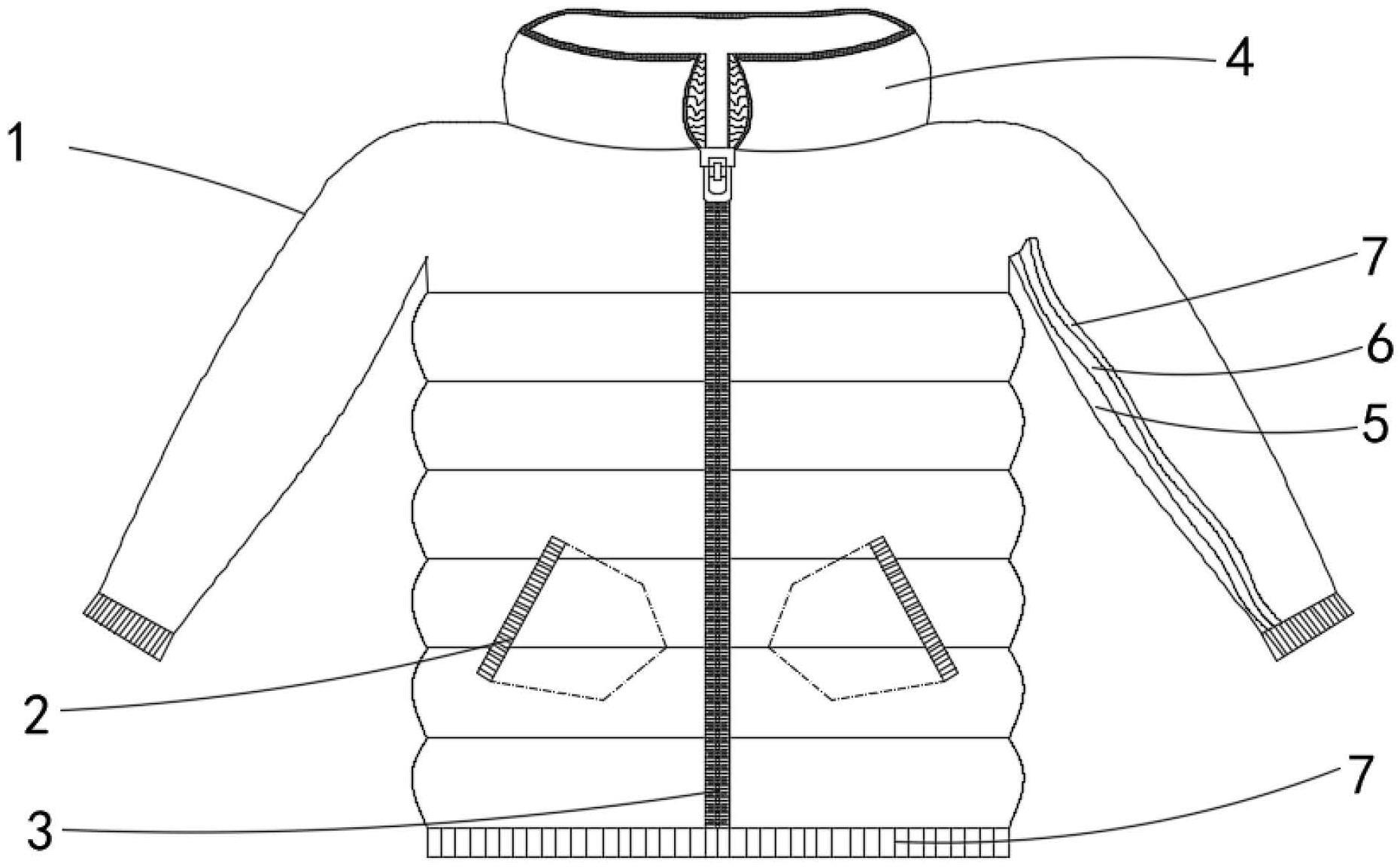 一种防潮防静电的羽绒服的制作方法