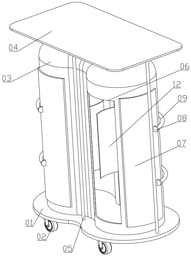 一种防火建筑设计用灭火器放置箱的制作方法