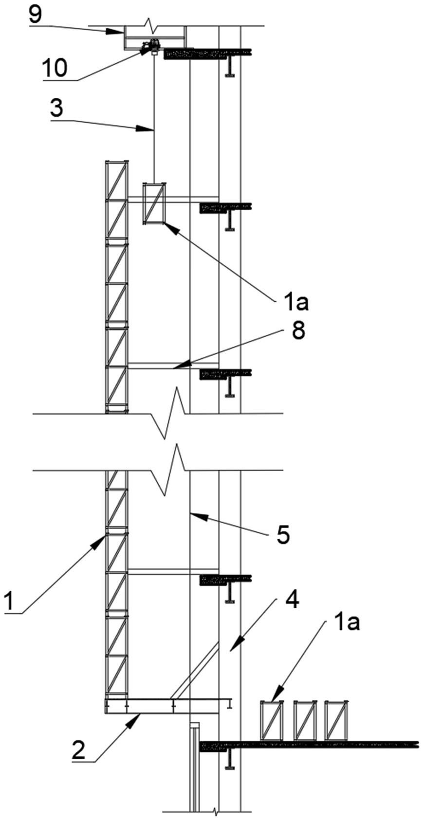 塔吊受限时建筑幕墙改造防护结构施工方法与流程