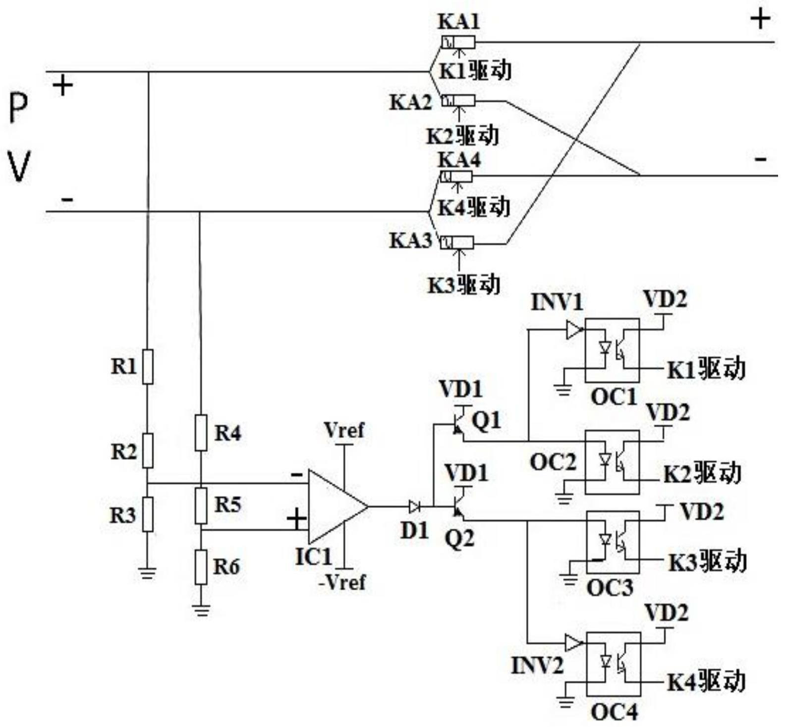 一种逆变器输入自动切换的电路的制作方法