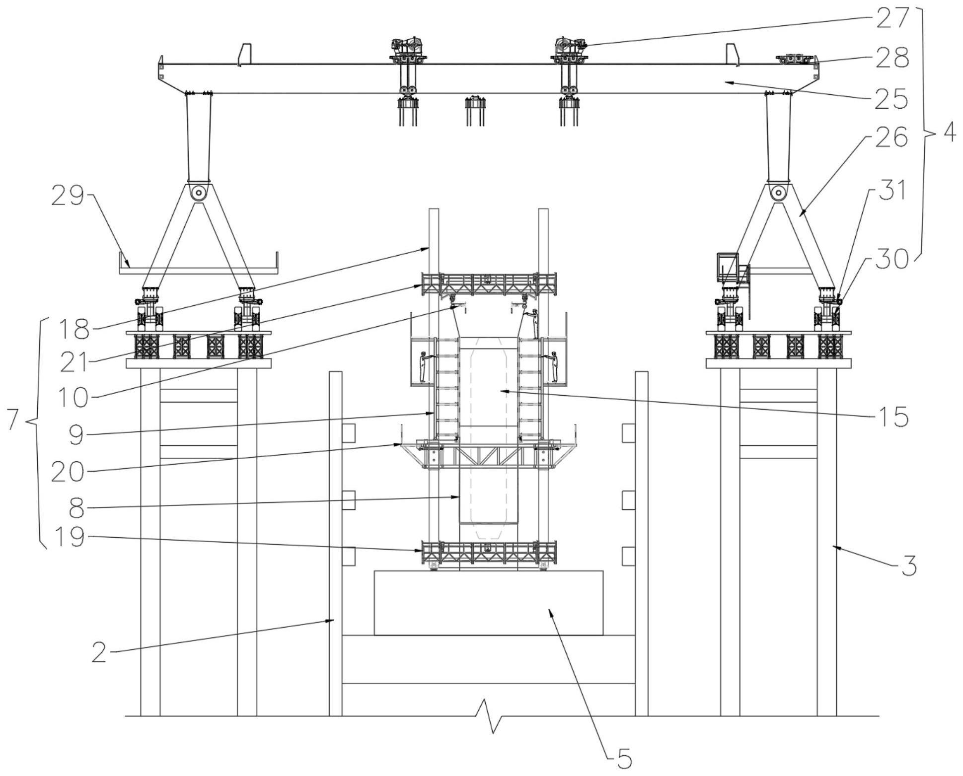 一种海中薄壁空心现浇墩柱的类工厂建造方法及装备与流程