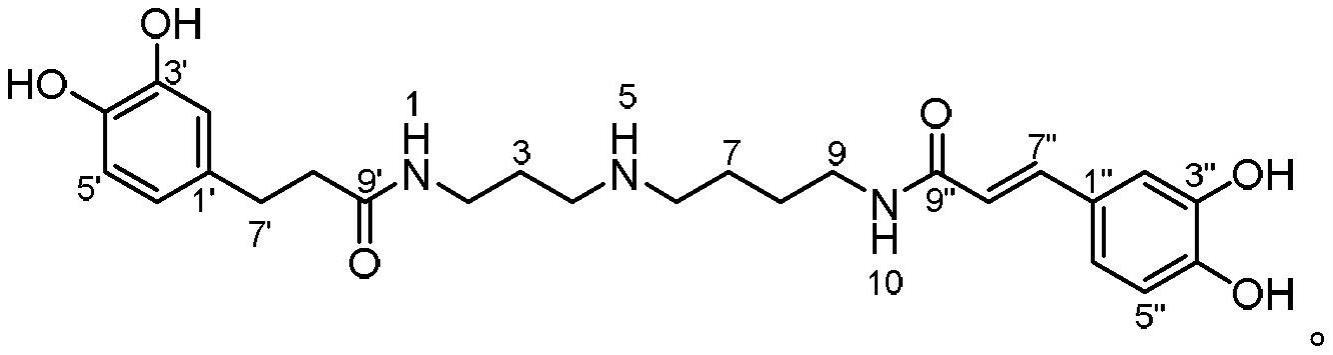 咖啡酰亚精胺化合物的组合物、其用途及其亚精胺补充剂的制作方法