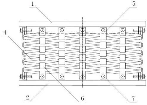 一种钢丝绳网阻尼器及组合阻尼支座的制作方法
