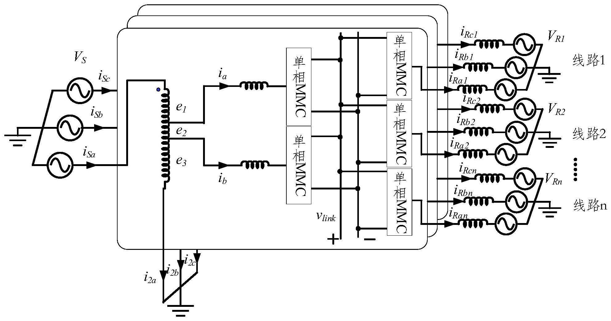 一种内嵌潮流控制器的混合变压器及控制方法