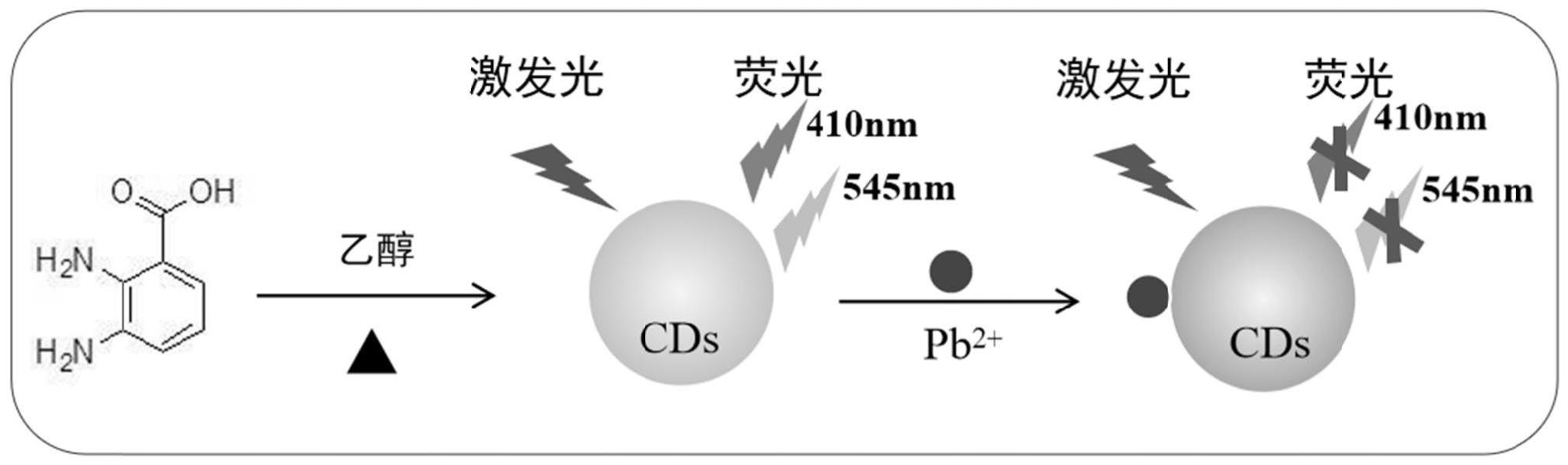 一种双荧光峰碳量子点及其制备方法和重金属铅离子的检测方法与流程