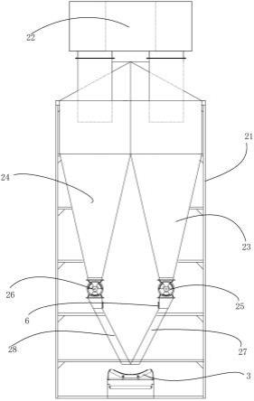 一种二联旋风收料装置的制作方法