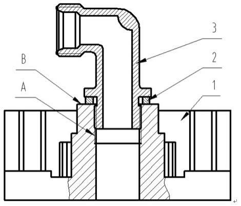 一种发动机用空压机排气弯管的螺纹密封结构的制作方法