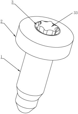 一种两层内六角花型的防打滑的螺栓的制作方法