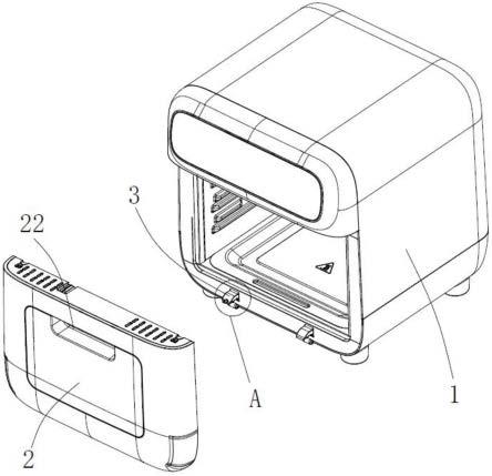 一种门体简易装拆式空气炸烤箱的制作方法
