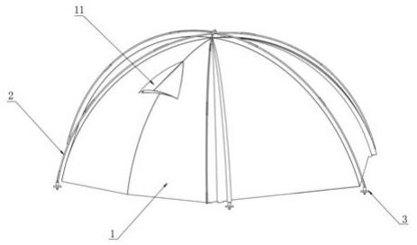 一种防风折叠式帐篷的制作方法