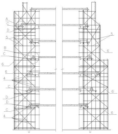 一种多层建筑复杂外立面结构模板支撑结构的制作方法