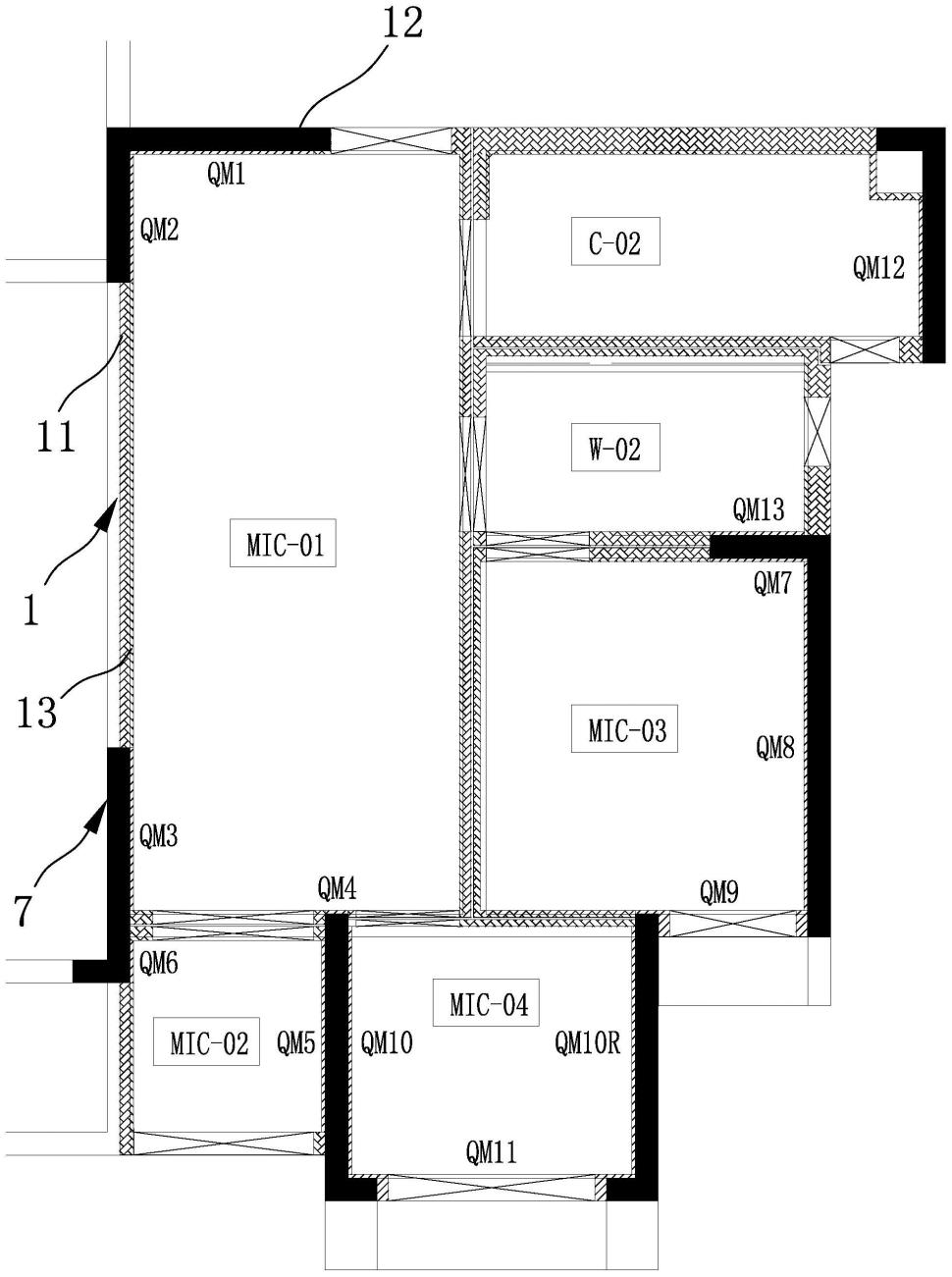 一种集成建筑中的预制墙面结构的制作方法