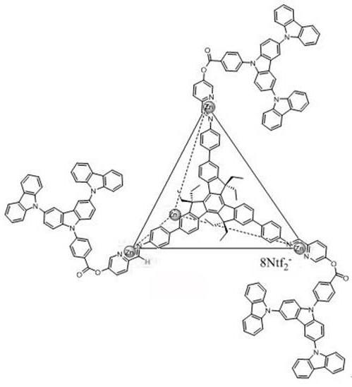 具有大型咔唑臂的金属有机超分子笼、制备方法及应用