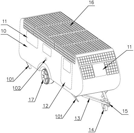 一种利用甲醇发电机增程式的太阳能房车的制作方法