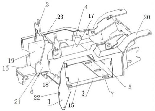电动叉车车架结构及电动叉车的制作方法