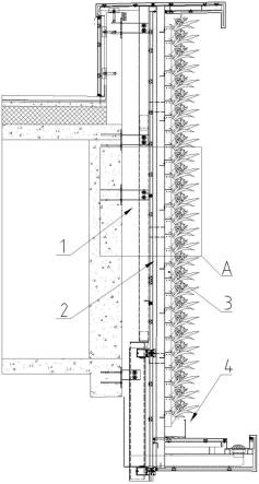 一种拼接式循环浇灌绿植幕墙系统的制作方法