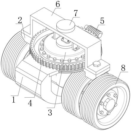 一种运梁车车轮组转向用的转向角度检测装置的制作方法
