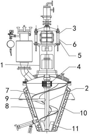一种升降式搅拌单锥真空干燥机的制作方法