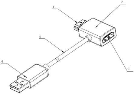 一种HDMI公转母带USB充电转接线的制作方法