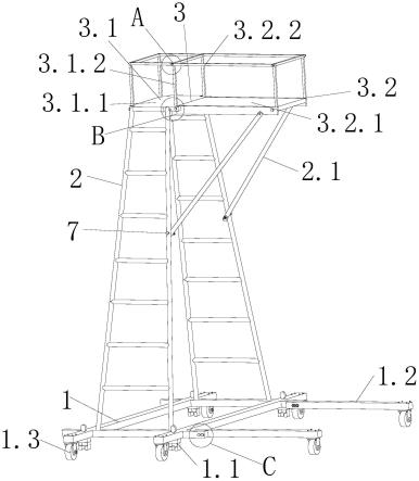 一种接触网补偿调整专用车梯装置的制作方法