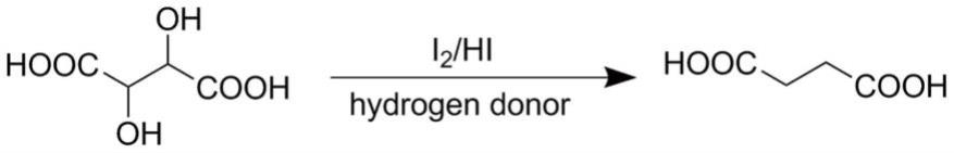 一种酒石酸制备丁二酸的方法