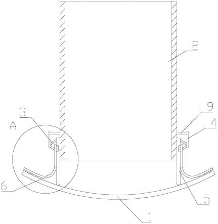 一种皮带机与导料槽之间的连接结构的制作方法