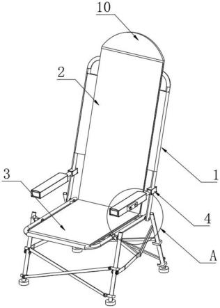 一种高靠背伞式折叠可加热椅子的制作方法