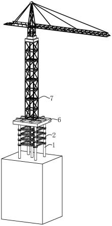 一种大型塔吊设备砼高桩承台施工方法与流程