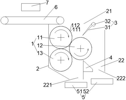 一种用于处理厨余垃圾的辊筒组、破碎机及处理系统的制作方法