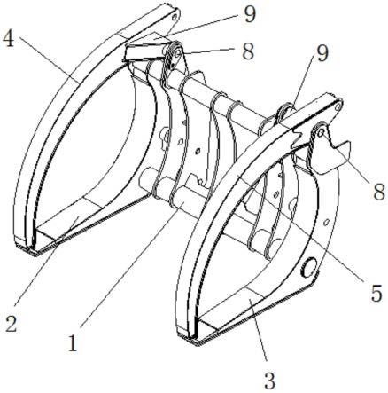 一种轮式装载机可换式夹木叉的制作方法