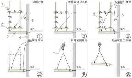 一种拆除外墙悬空花篮工字钢的方法与流程