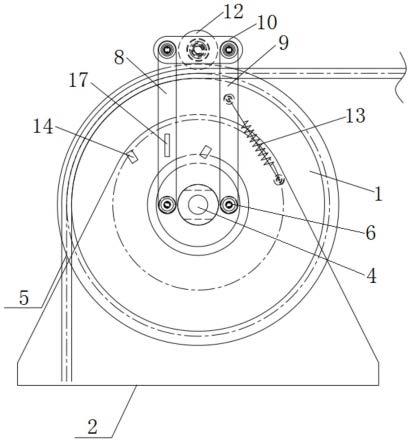 一种自动跟随式滑轮钢丝绳压绳装置及起重机的制作方法