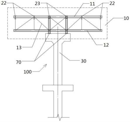 一种混凝土柱顶双支座悬臂桁架的卸料平台的制作方法