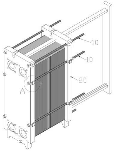 防松型板式换热器用螺栓固定杆的制作方法