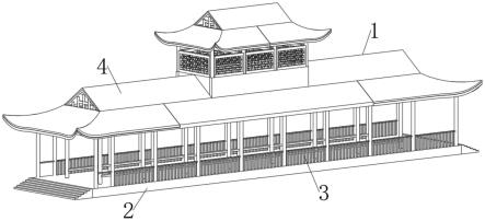 一种积木拼接的风雨桥模型的制作方法