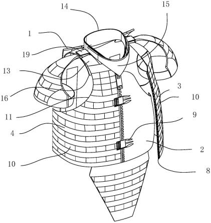 带护颈的新型战术防护背心的制作方法