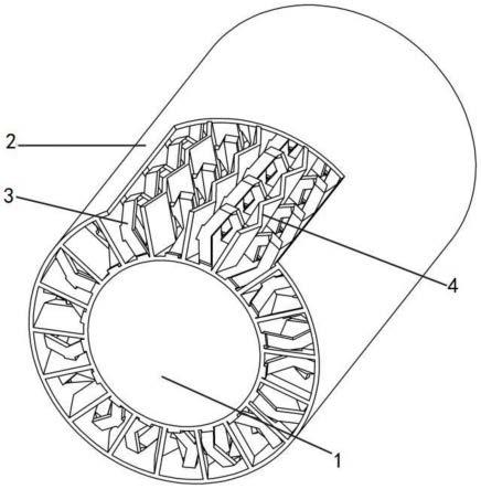 一种波纹翅片-X型点阵复合夹芯圆柱壳及其制备方法与流程