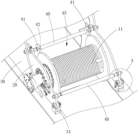 卷扬安装机构及起重机的制作方法