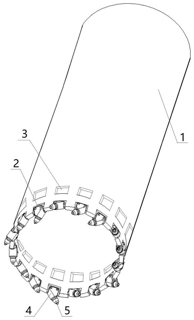 一种具有角度可调式截齿的筒式旋挖取芯钻头的制作方法