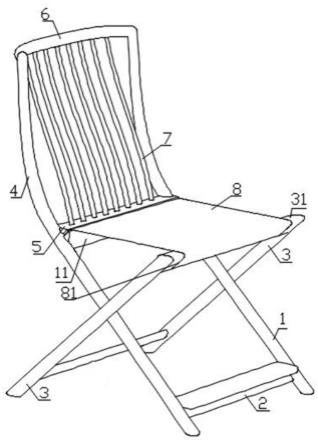 一种椅子交叉组合结构的制作方法