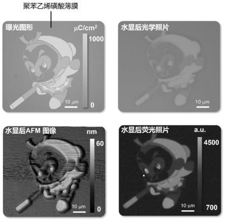 一种通过全水基电子束曝光技术制备聚合物发光微纳结构的方法