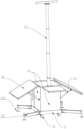 具有多角度翻转太阳能充电板的移动监控设备的制作方法