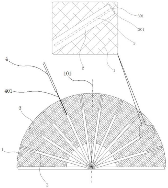 一种以折扇为组合载体的线香型玩具烟花的制作方法