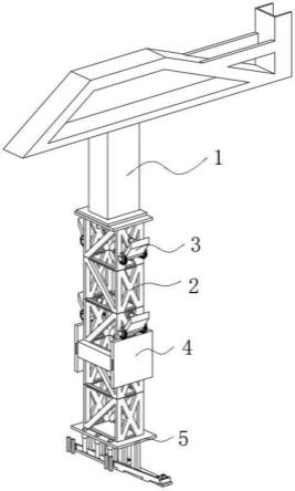 一种电梯井道提升式布料机支撑架的制作方法